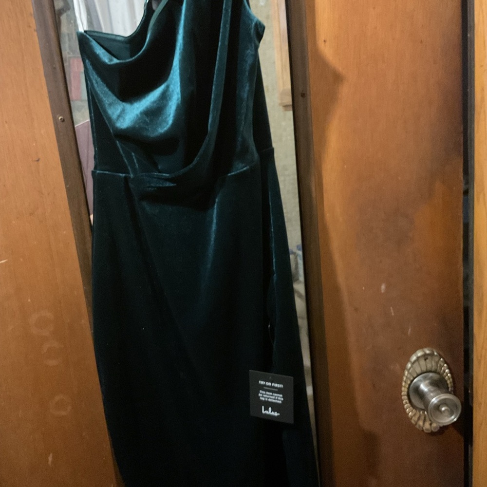 NWT Lulu's Green One-Shoulder Bodycon Dress - Picture 5 of 10